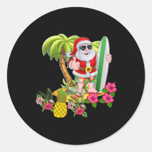 Adesivo Camiseta De Natal Em Julho Papai Noel Havaiano De