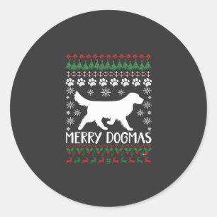Adesivo Camiseta de Natal Feia de Cachorro com Floco de Ne