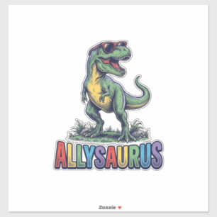Adesivo Camiseta de óculos de sol de dinossauro Allysaurus