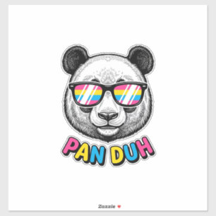 Adesivo Camiseta de Óculos de Sol de Panda Engravada Vinta