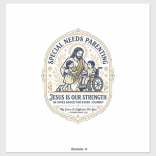 Adesivo Camiseta de Pais com Necessidades Especiais Jesus 