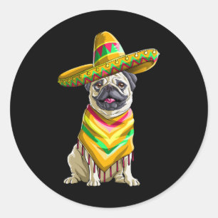 Adesivo Camiseta De Pug Do Cinco De Maio Mulheres Homens C