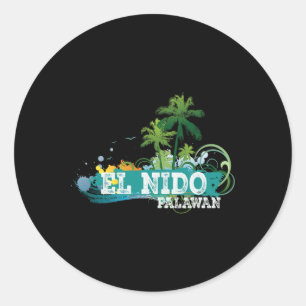 Adesivo Camiseta de souvenir de férias de El Nido Palawan