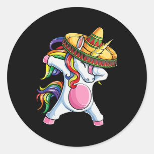 Adesivo Camiseta de Unicórnio Dabbing Cinco De Mayo Menina