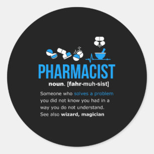 Adesivo Camiseta definição farmacêutico presente engraçado