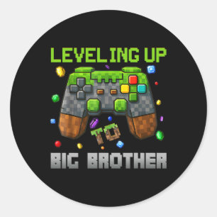 Adesivo Camiseta Divertida de Irmão Mais Velho Pixel para 