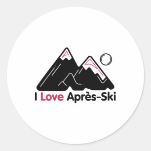 Adesivo Camiseta Divertida Eu Amo Apres Ski - Ótimo Presen