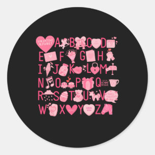 Adesivo Camiseta Do Alfabeto Abc Eu Te Amo Dia Dos Namorad