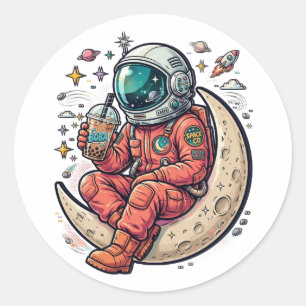 Adesivo Camiseta do Astronauta Legal Cavalgando a Lua Am