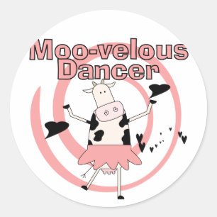 Adesivo Camiseta e presentes da bailarina da vaca