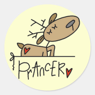 Adesivo Camiseta e presentes da rena de Prancer