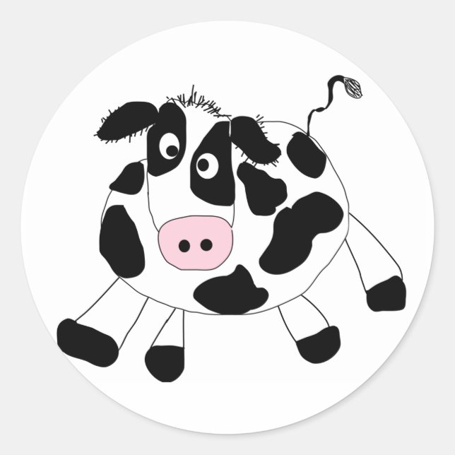 Adesivo Camiseta e presentes da vaca da fazenda (Frente)