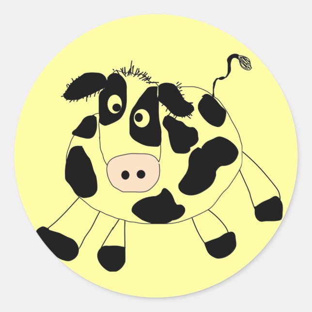 Adesivo Camiseta e presentes da vaca da fazenda (Frente)