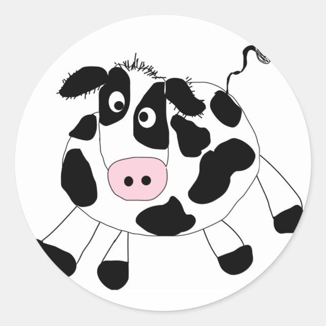 Adesivo Camiseta e presentes da vaca da fazenda (Frente)