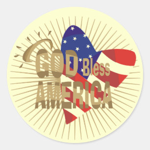 Adesivo Camiseta e presentes de América dos deus abençoe