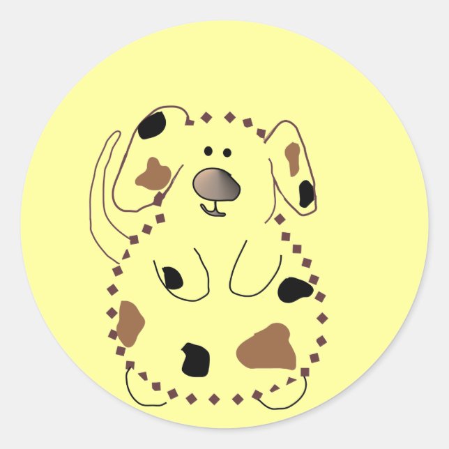 Adesivo Camiseta e presentes do cão dos desenhos animados (Frente)