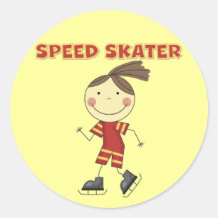 Adesivo Camiseta e presentes do patinador da velocidade da