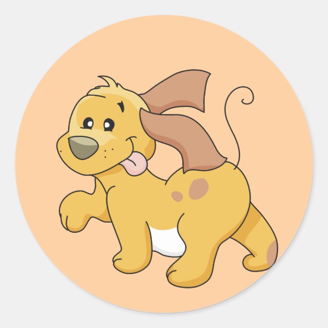 Adesivo Camiseta e presentes felizes do cão de Brown (Frente)