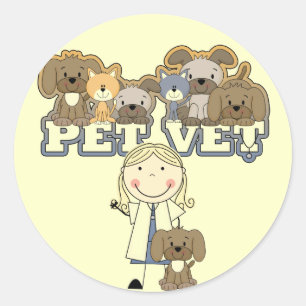 Adesivo Camiseta e presentes fêmeas louros do veterinári