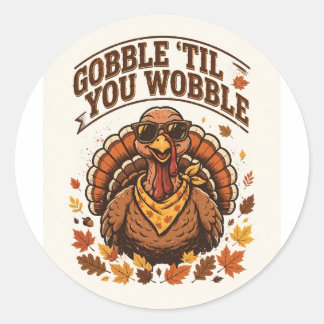 Adesivo Camiseta engraçada de Ação de Graças Gobble 'Til Y