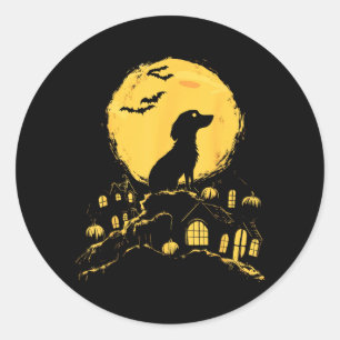 Adesivo Camiseta engraçada de cachorro salsicha de Hallowe