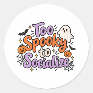 Adesivo Camiseta engraçada de Halloween: Muito Assustador