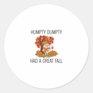 Adesivo Camiseta engraçada de Humpty Dumpty do outono de A