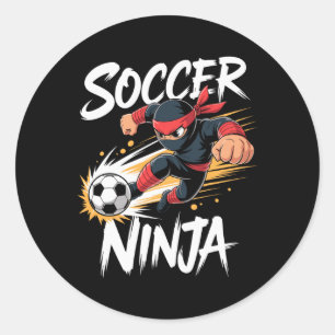 Adesivo Camiseta engraçada de Ninja de Futebol para menino