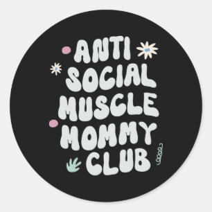 Adesivo Camiseta engraçada do clube de mamãe musculosas an