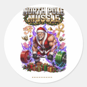 Adesivo Camiseta engraçada do ginásio de Natal Músculo do 