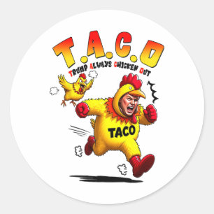 Adesivo Camiseta engraçada do taco de Trump, piada anti-pr
