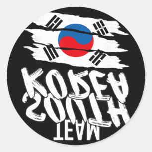 Adesivo Camiseta Esportiva da Equipe Coreia do Sul Futebol