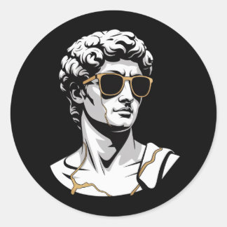 Adesivo Camiseta Estética Óculos de Sol Estátua Grega Mode