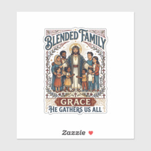Adesivo Camiseta Família Misturada Jesus Família Recompost