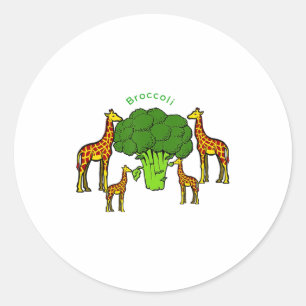 Adesivo Camiseta Família Vegetariana de Girafa Comendo Bró
