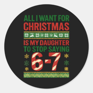 Adesivo Camiseta Feia de Natal Fun 67 Six Seven Squad Meme