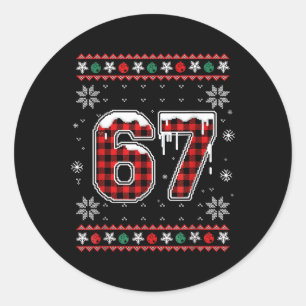 Adesivo Camiseta Feia de Natal Meme Divertido 67 Six Seven
