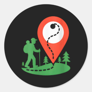 Adesivo Camiseta feminina de gola V para Geocaching e cami