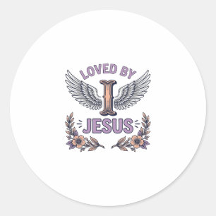 Adesivo Camiseta Floral Cristã Vintage Amada Por Jesus De