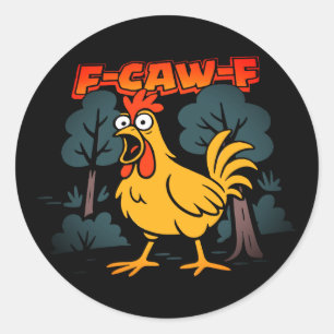 Adesivo Camiseta Funny Chicken – Arte em Estilo de Cómic F