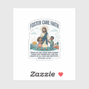 Adesivo Camiseta Gráfica de Adoção de Jesus Cuidados Foste