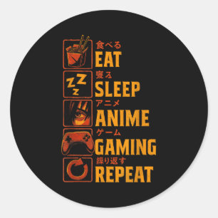 Adesivo Camiseta Gráfica de Anime para Gamer Divertido Hom