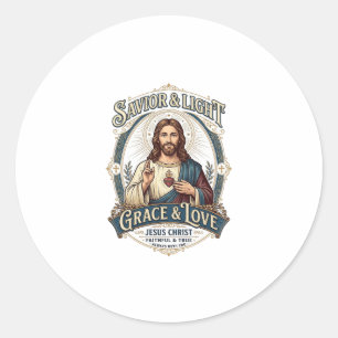 Adesivo Camiseta Gráfica de Caça Vintage Jesus Thrift Stor
