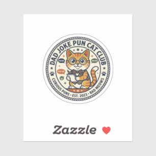 Adesivo Camiseta Gráfica de Gato Piada de Pai - Arte de Pi