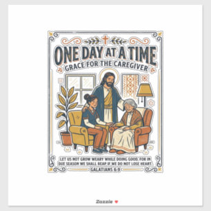 Adesivo Camiseta Gráfica Jesus Cuidando Pais Idosos Cristã