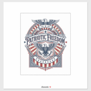 Adesivo Camiseta Gráfica Vetorial EUA Fé Patriótica Sobre 