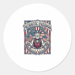 Adesivo Camiseta Gráfica Vetorial Patriota Amante de Donut