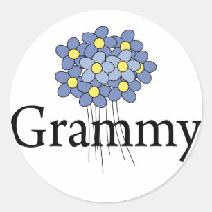 Adesivo Camiseta Grammy da Linda Flor Azul