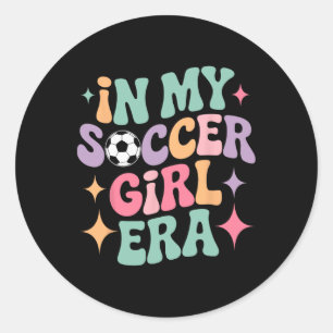 Adesivo Camiseta Groovy da Era da Minha Garota de Futebol
