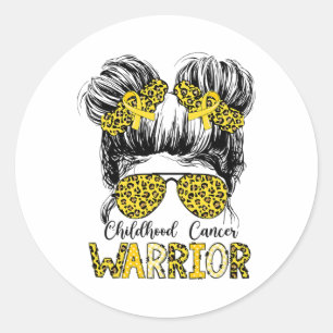 Adesivo Camiseta Guerreiro do Câncer Infantil Pequeno Gold